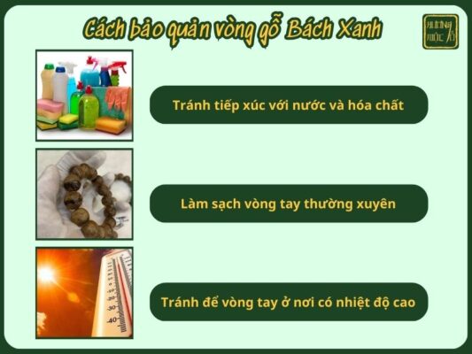 Cách Bảo quản vòng gỗ Bách Xanh