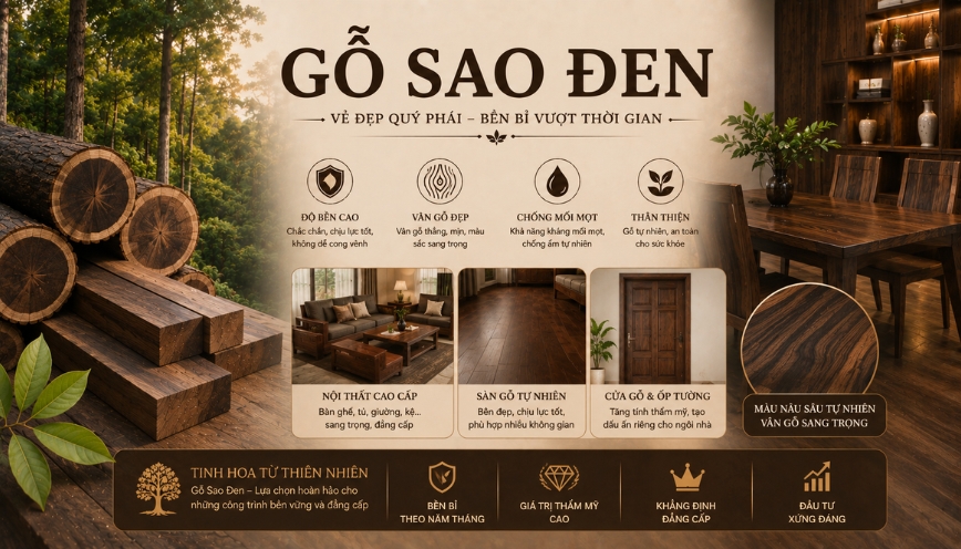 gỗ sao đen