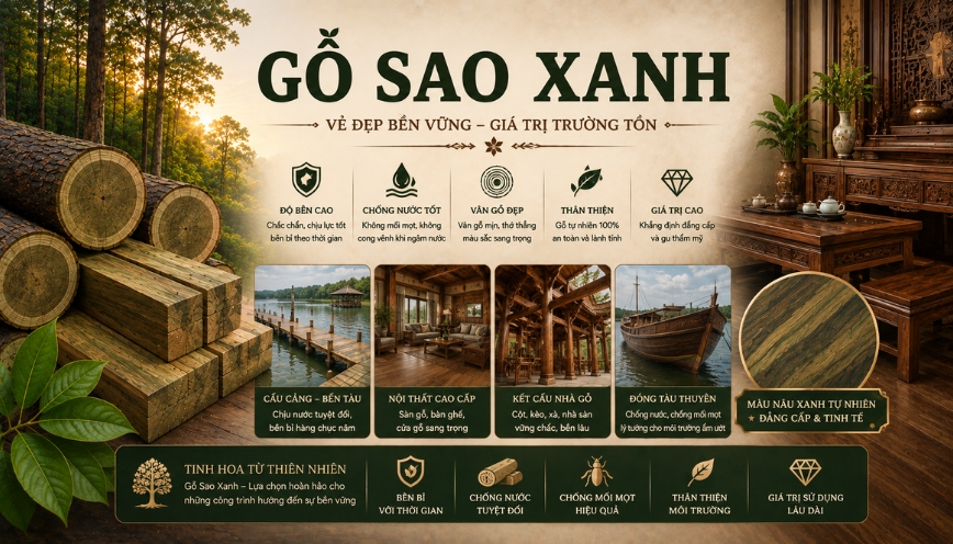 Gỗ sao xanh