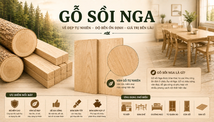 Gỗ sồi Nga