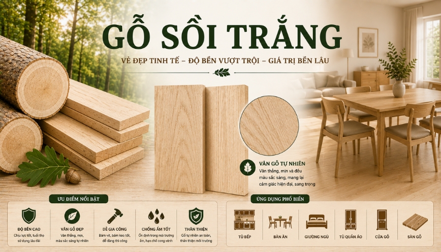 Gỗ sồi trắng