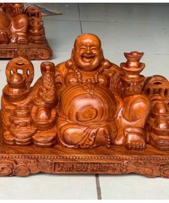 Tượng Phật Di Lặc Vạn Sự Như Ý gỗ